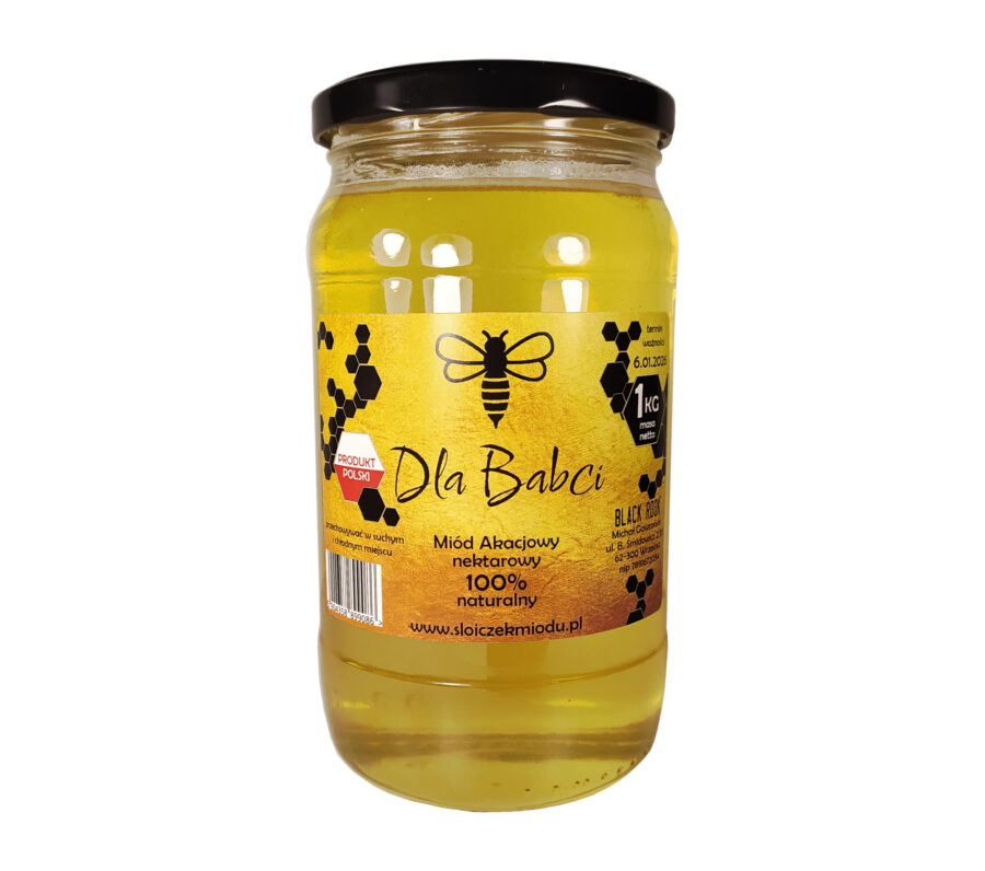 Miód Akacjowy okazjonalny 1 kg