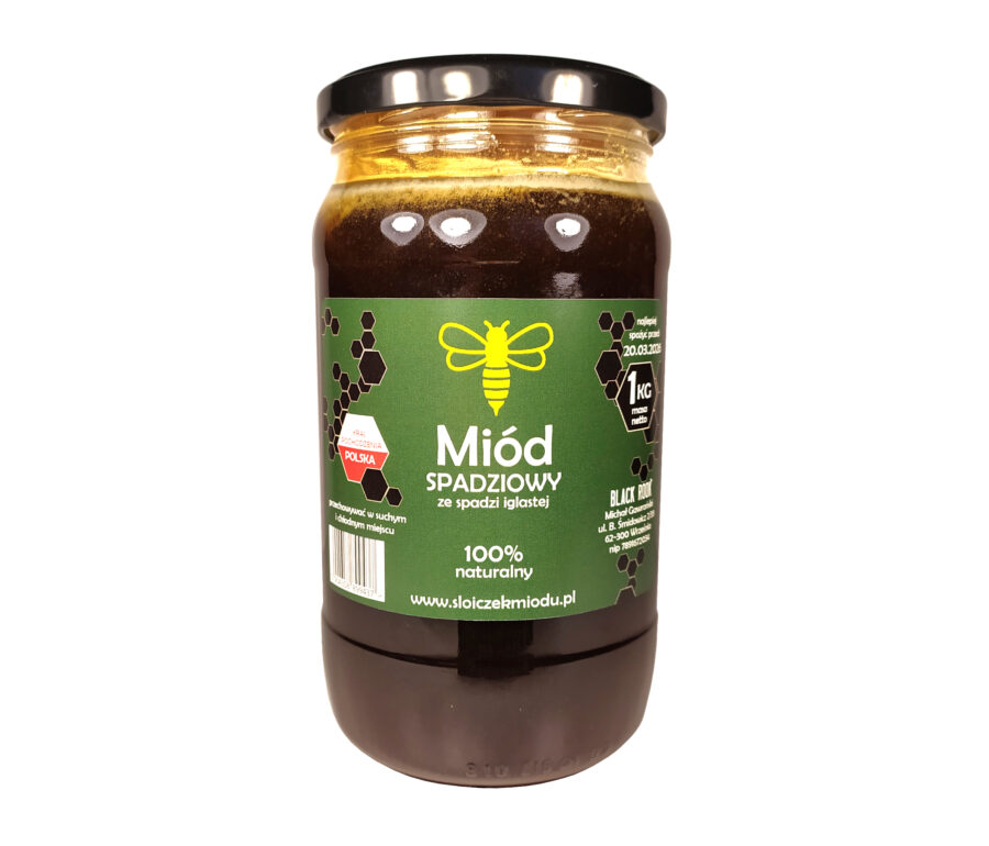 Miód Spadziowy ze spadzi iglastej 1 kg